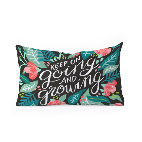 Cat Coquillette Keep on Going Growing Pink Oblong Throw Pillow