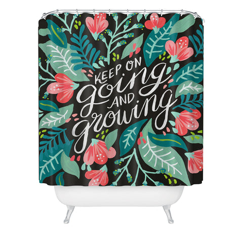Cat Coquillette Keep on Going Growing Pink Shower Curtain