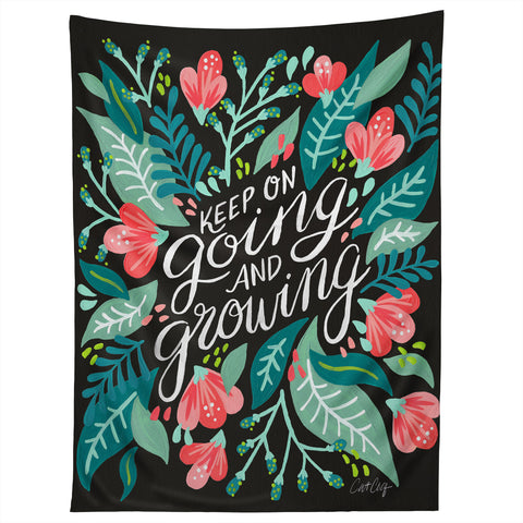 Cat Coquillette Keep on Going Growing Pink Tapestry