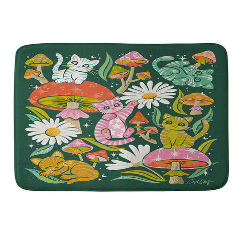 Cat Coquillette Kittens and Shrooms 6 Memory Foam Bath Mat