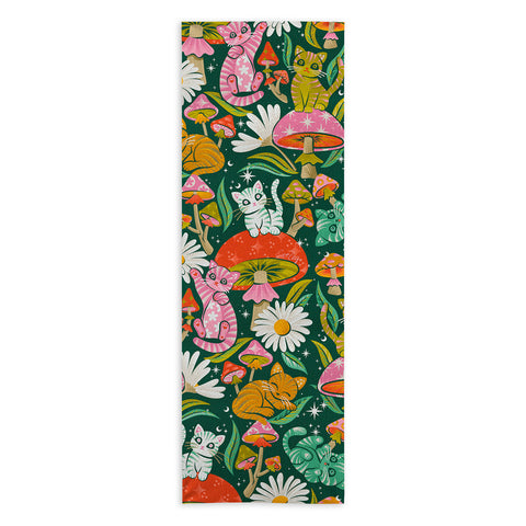 Cat Coquillette Kittens and Shrooms 6 Yoga Towel