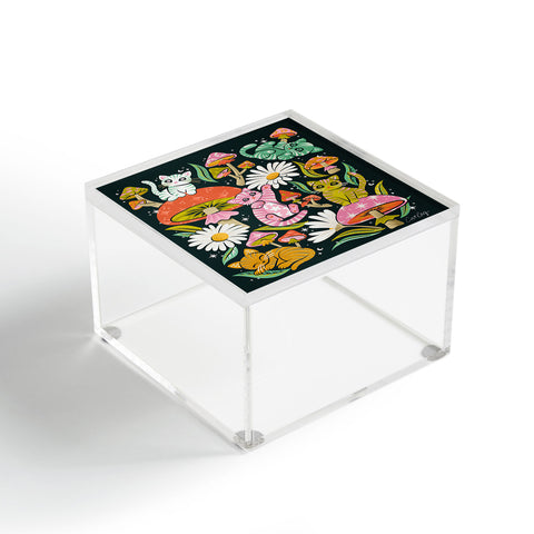 Cat Coquillette Kittens and Shrooms 7 Acrylic Box