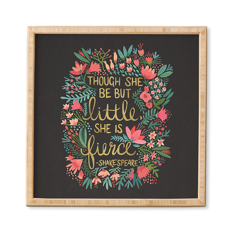 Cat Coquillette Little Fierce on Charcoal Framed Wall Art