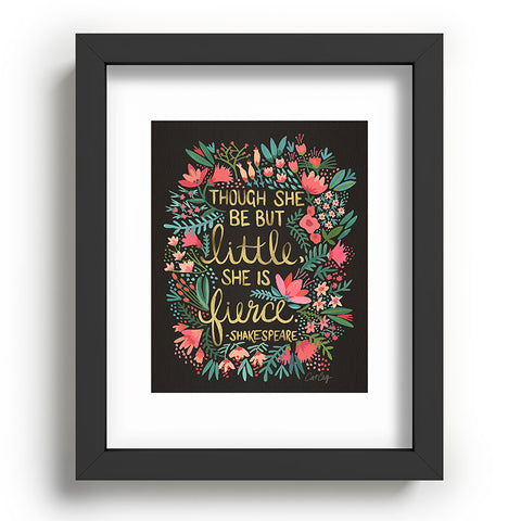 Cat Coquillette Little Fierce on Charcoal Recessed Framing Rectangle