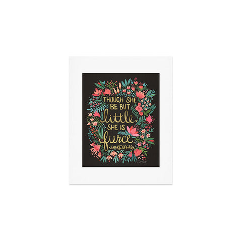Cat Coquillette Little Fierce on Charcoal Art Print