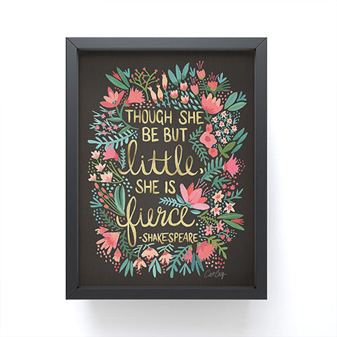 Cat Coquillette Little Fierce on Charcoal Framed Mini Art Print