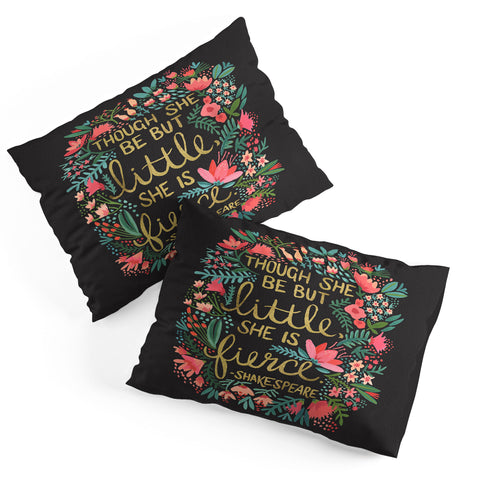 Cat Coquillette Little Fierce on Charcoal Pillow Shams