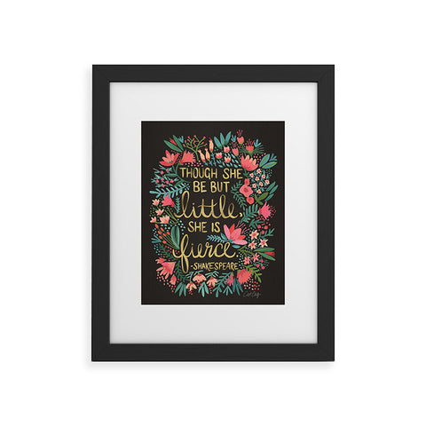Cat Coquillette Little Fierce on Charcoal Framed Art Print
