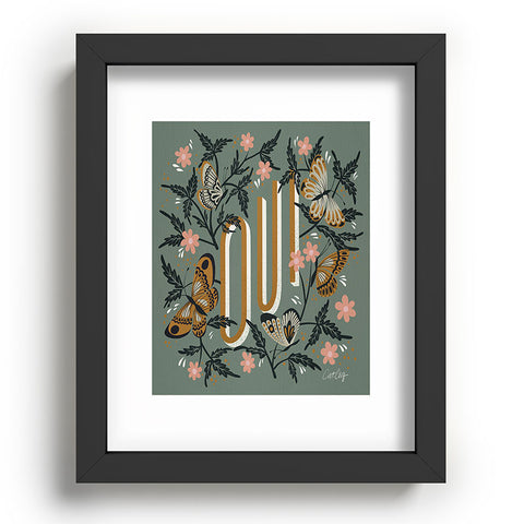 Cat Coquillette Oui Butterflies Mint Gold Recessed Framing Rectangle