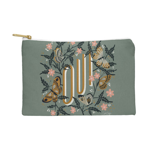 Cat Coquillette Oui Butterflies Mint Gold Pouch
