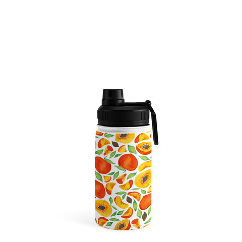 Cat Coquillette Peaches Green Leaves Water Bottle