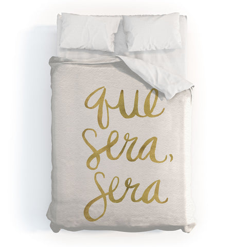 Cat Coquillette Que Sera Sera Gold Duvet Cover