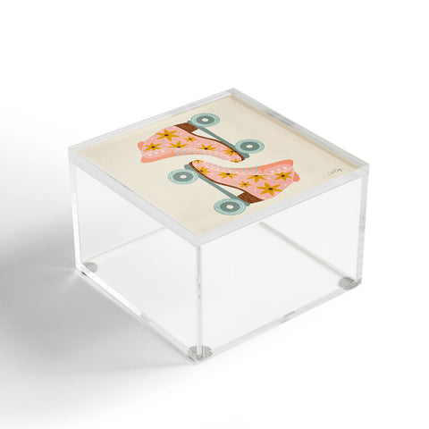 Cat Coquillette Retro Roller Skates Blush Acrylic Box
