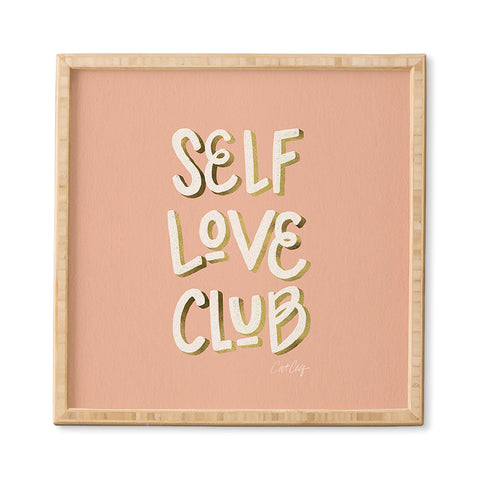 Cat Coquillette Self Love Club Blush Gold Framed Wall Art