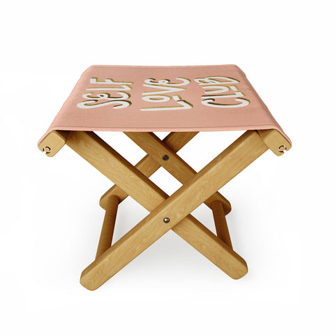 Cat Coquillette Self Love Club Blush Gold Folding Stool