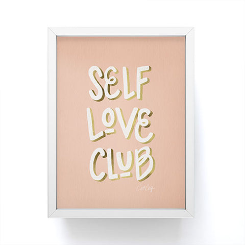 Cat Coquillette Self Love Club Blush Gold Framed Mini Art Print