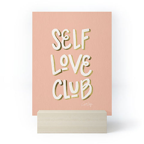 Cat Coquillette Self Love Club Blush Gold Mini Art Print