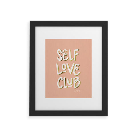 Cat Coquillette Self Love Club Blush Gold Framed Art Print