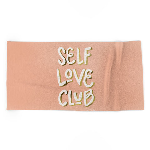 Cat Coquillette Self Love Club Blush Gold Beach Towel