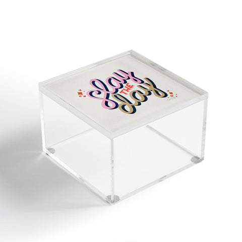 Cat Coquillette Slay the Day Coral Pink Acrylic Box