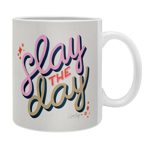 Cat Coquillette Slay the Day Coral Pink Coffee Mug