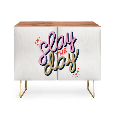 Cat Coquillette Slay the Day Coral Pink Credenza
