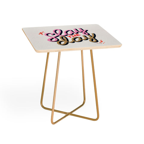 Cat Coquillette Slay the Day Coral Pink Side Table