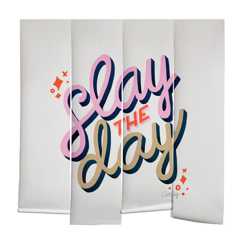 Cat Coquillette Slay the Day Coral Pink Wall Mural
