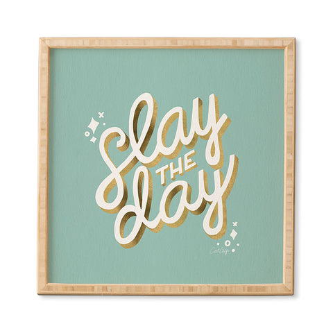 Cat Coquillette Slay the Day Mint Gold Framed Wall Art