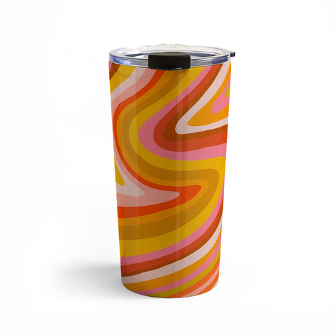 Cat Coquillette Sunshine Melt Retro Ochre Travel Mug