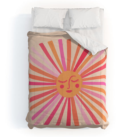 Cat Coquillette Sunshine Pink Comforter