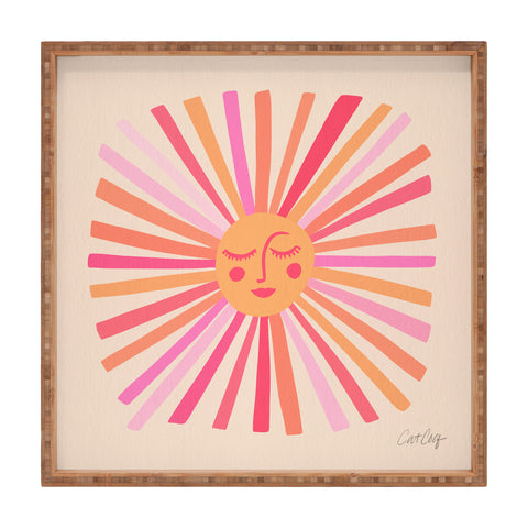 Cat Coquillette Sunshine Pink Square Tray