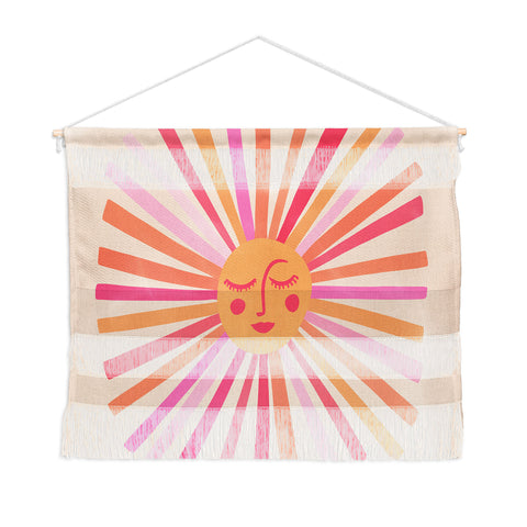 Cat Coquillette Sunshine Pink Wall Hanging Landscape