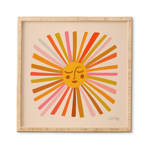 Cat Coquillette Sunshine Retro Ochre Palette Framed Wall Art