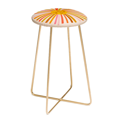Cat Coquillette Sunshine Retro Ochre Palette Counter Stool