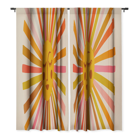 Cat Coquillette Sunshine Retro Ochre Palette Blackout Non Repeat