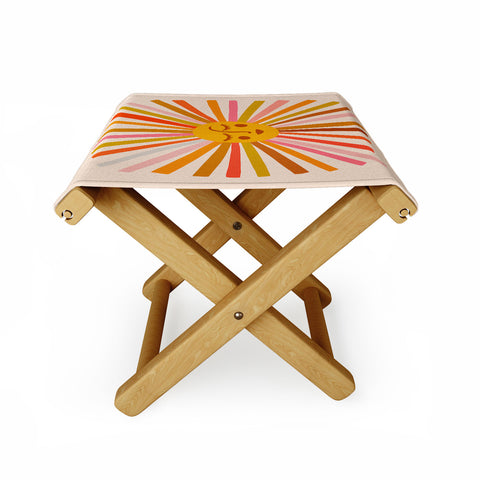 Cat Coquillette Sunshine Retro Ochre Palette Folding Stool