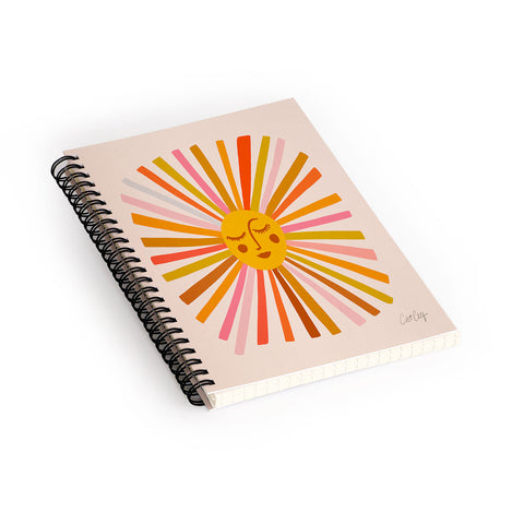 Cat Coquillette Sunshine Retro Ochre Palette Spiral Notebook