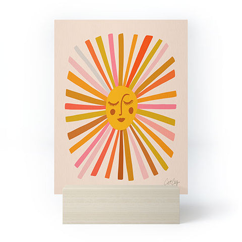 Cat Coquillette Sunshine Retro Ochre Palette Mini Art Print