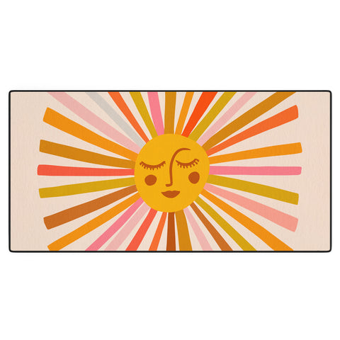 Cat Coquillette Sunshine Retro Ochre Palette Desk Mat