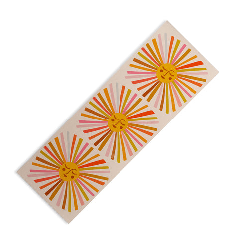 Cat Coquillette Sunshine Retro Ochre Palette Yoga Mat