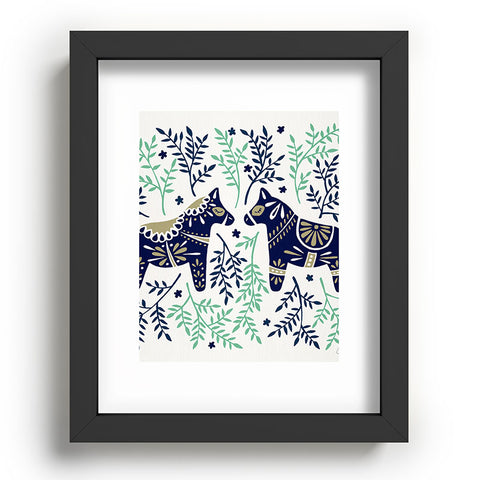 Cat Coquillette Swedish Dala Horse Recessed Framing Rectangle