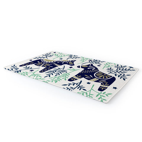 Cat Coquillette Swedish Dala Horse Area Rug