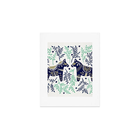 Cat Coquillette Swedish Dala Horse Art Print