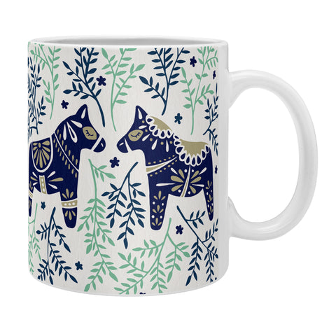 Cat Coquillette Swedish Dala Horse Coffee Mug