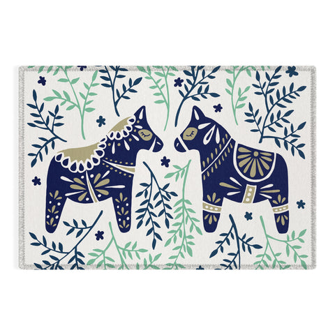 Cat Coquillette Swedish Dala Horse Outdoor Rug
