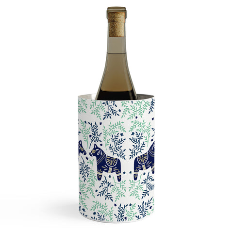 Cat Coquillette Swedish Dala Horse Wine Chiller