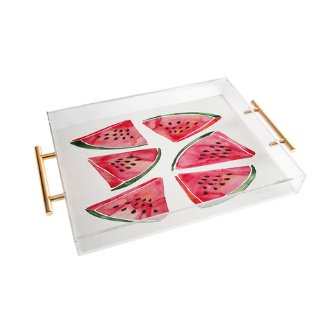 Cat Coquillette Watermelon Slices 2 Acrylic Tray