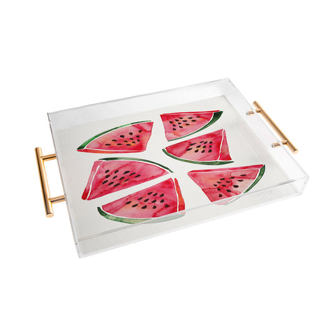 Cat Coquillette Watermelon Slices Acrylic Tray