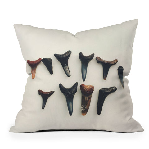 Catherine McDonald Amelia Island Shark Teeth Outdoor Throw Pillow